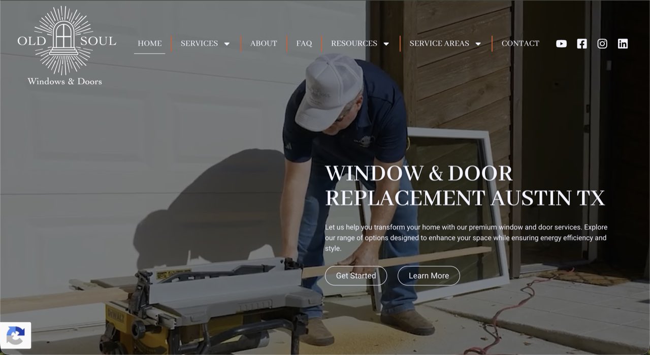 Old Soul Windows & Doors website